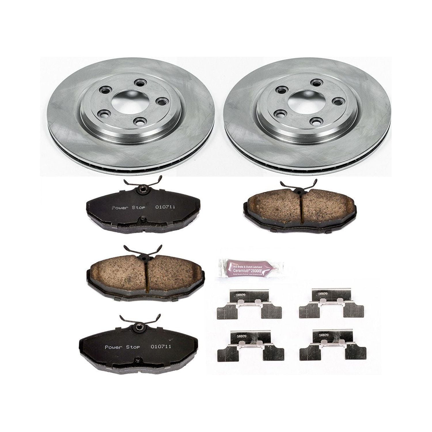 Power Stop Rear Stock Replacement Brake Pad and Rotor Kit KOE1361