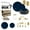 Navy with Gold, variant on Smarty White with Silver Blossom Rim Disposable Plastic Tableware Set (60 Guests)