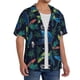 thumbnail image 2 of Fotbe Dinosaur Camisa Estampada de Manga Corta para Hombre, Casual de Verano, Estilo Playero, Sin Arrugas-Large, 2 of 5