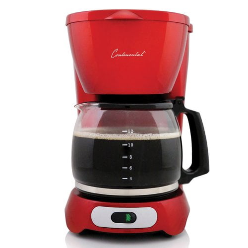 Continental Electric 12 Cup Red Coffee Maker