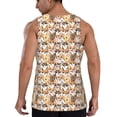 thumbnail image 3 of Easygdp Cute Puppy Men's Tank Top, Sleeveless Muscle T Shirts, Breathable, Quick-Dry, Loose for Gym, Running, Fitness - XX-Large, 3 of 9