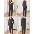 thumbnail image 4 of Avidlove Maternity Pajamas and Robe Set 3 Piece Double Layer Sleeveless Nursing Top,Pregnancy Pants with Robe Pjs Sleepwear, 4 of 8