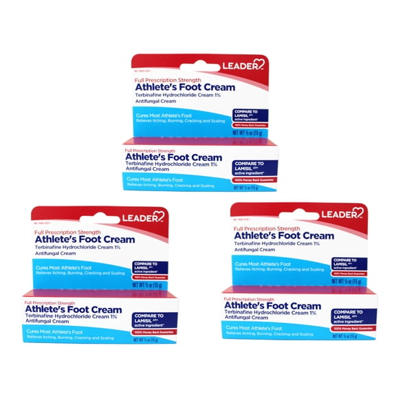 Leader Athlete's Foot Antifungal Cream, 0.5 oz (15 g) - 3 Pack