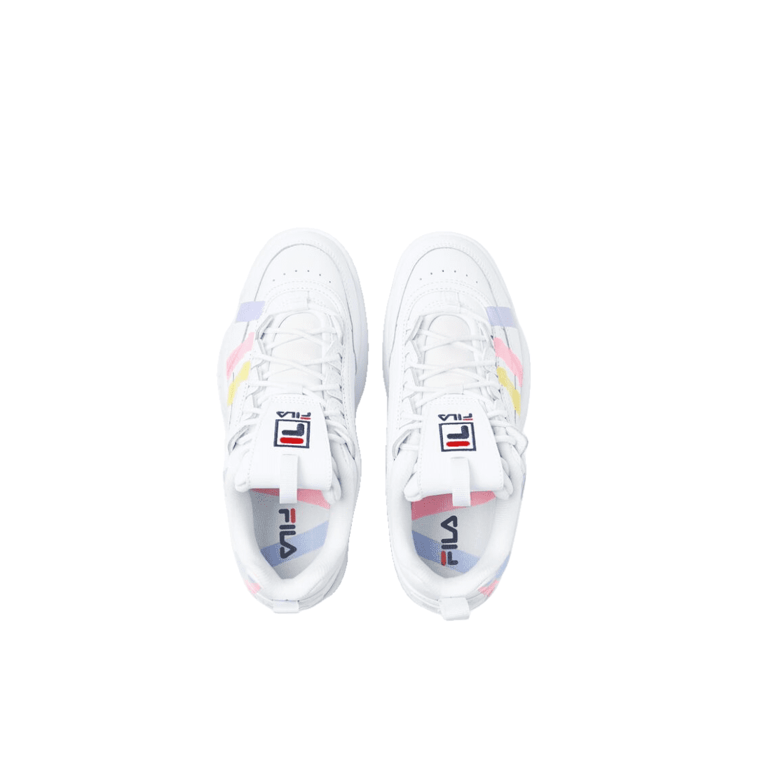 Women's Fila Disruptor II Stripe White/Cotton Candy/Dream Blue