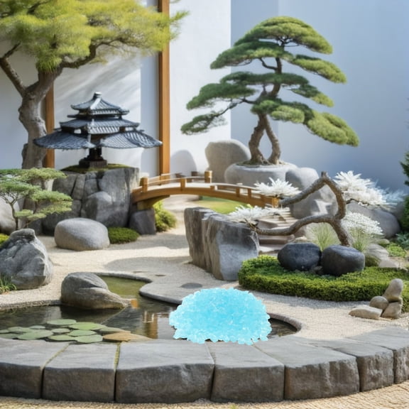 HONMEET Sky Crushed Gravel for Outdoor Walkways, Garden, Terrarium, Aquarium Decoration and Landscaping