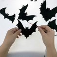 thumbnail image 4 of 2-Piece Felt Black Bat Garland Banner Flying Bats for Fireplace Haunted House Halloween Theme Party Decorations, 4 of 4