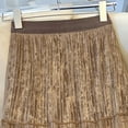 thumbnail image 5 of qelini Womens Velvet Skirt Long Loose Long Skirt Pleated High Waist A-line Skirt Casual Solid Color Summer Skirt, 5 of 5