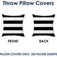 thumbnail image 4 of TAOSON Pack of  4,Black White Striped Waterproof Pillow Covers Outdoor Decorative Throw Pillowcases for Home Garden Patio Couch & Balcony, 18 X 18 Inches, 4 of 11