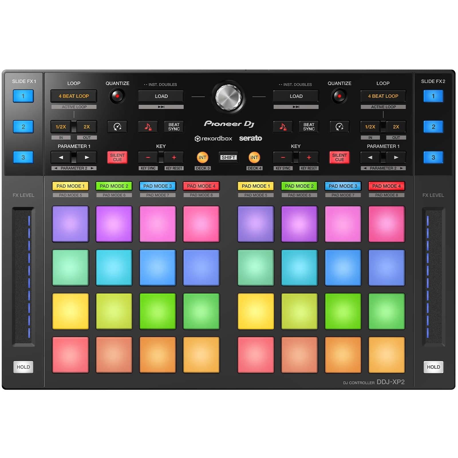 Pioneer DJ DDJ-XP2 Add-on Controller with Clutch Stingray Headphones Package