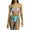 Purple, variant on WREESH Womens Two Piece Swimsuit String Bikini Sets Halter Bicolor Fashion Casual Waist Slim Splicing Printing Bikinis Sets Beach Bathing Suit Multicolor
