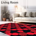 thumbnail image 2 of ODIKA 5' x 7' Machine Washable Non-Slip Area Rug, Geometric Diamond High Traffic Rug, Red, 506267, 2 of 7