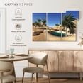 thumbnail image 5 of Elephant Stock Oasis In The Desert Wall Art - Horizontal Multi Panel Canvas - Living Room Wall Decor - Nature Multi Panel - Brown And Teal Decor - 65" x 42", 5 of 8