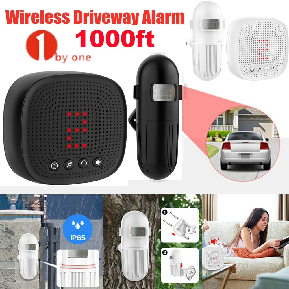 2020 New Version 1000ft Wireless Driveway Alarm Long Range Motion Sensor Detector 36 Melos Outdoor Weather Resistant Home Security Alert System Black One Receiver Sensors Com 1000ft Wireless Driveway Alarm Long, Motion Detector Alarm Outdoor Wireless