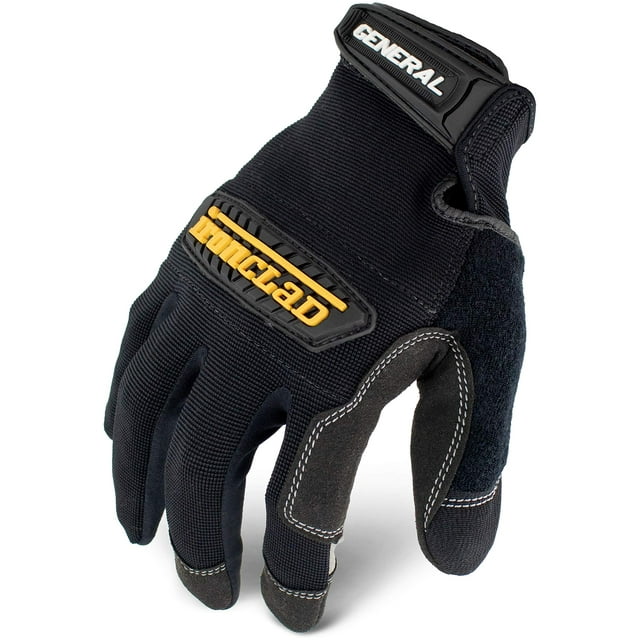 Guantes de trabajo Ironclad General Utility GUG Ajuste de rendimiento multiuso Durable Lavable a máquina (1 par) XXL - GUG-06-XXL Negro