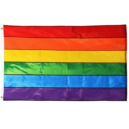 Anley 3x5 Ft Sewn Stripes Rainbow Flag Gay Pride Flag 210D Polyester - LGBT Parade Month Pride Day LGBTQ Community