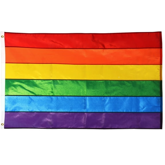 Anley 3x5 Ft Sewn Stripes Rainbow Flag Gay Pride Flag 210D Polyester - LGBT Parade Month Pride Day LGBTQ Community