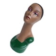thumbnail image 4 of Cabeza de maniquí Mujer perfecl Modelo peluca Joyería Exhibición verde, 4 of 7