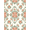 Peach Pink Green Cream, Pattern 3, variant on ODIKA 4'x6' Washable Area Rug Cottage Vintage Bouquet With Romantic Spring Petal Border Floral Rose Refined for Bedroom, Reading Nook, Pet Friendly & Non-Shedding