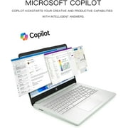 HP 14 Student Business Laptop Computer - Microsoft Office Lifetime & Windows 11 Pro • 8GB RAM • 128GB UFS & 256GB Extend Micro SD • Intel 4-Core Processor • HD Display (Green)