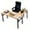 Brown, variant on Soges 55 inches L-Shaped Computer Desk One-Step Assembly Large L Desk Teak & Black