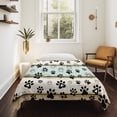thumbnail image 4 of Teal Brown Paw Print Large Tapestry for Bedroom Wall Hanging Tapestry, Vintage Farmhouse Wooden Grain Ceiling Backdrop Tapestries Poster Blanket Wall Decor for Teens Room Living Room Dorm 85" x 90", 4 of 8