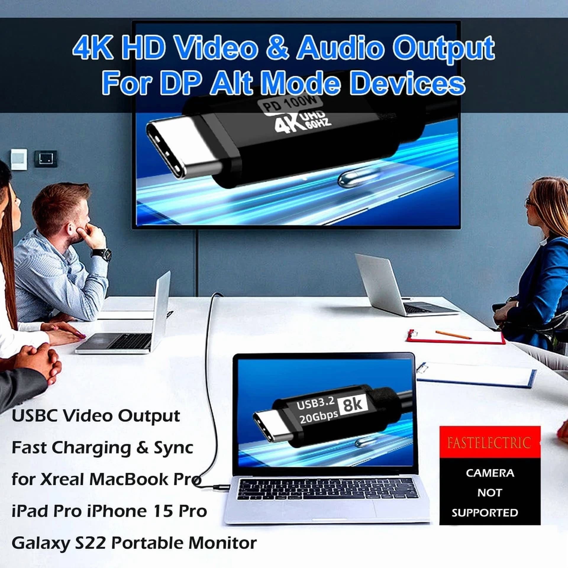 Usb C To Type-C 3.2 Full-Featured Gen 2 Data Cable 0.25M / 1Ft, Black