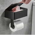 thumbnail image 1 of Portarrollos de Papel Higiénico de Pared en Negro - Portarrollos de Papel Higiénico de Acero Inoxidable con Estantes Amplios, Portarrollos de Papel Higiénico de Pared para Inodoros y Cocinas (Perforado/Sin Perforar) oso de fresa Electrónica, 1 of 5