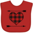 thumbnail image 3 of Inktastic Buffalo Plaid Valentines Day Heart Boys or Girls Baby Bib, 3 of 4