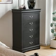 thumbnail image 4 of Furniture of America Vrai 5-Drawer Solid Wood Black Chest, 4 of 9