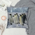 thumbnail image 2 of Orinice Penguins Snow Wildlife Graphic Decorative Cushion Throw Pillow Cover for Home Couch Living Room Bed Sofa - Aesthetic Winter Home Decor 1PC 12x12in, 2 of 5