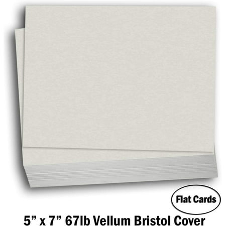 Hamilco Colored Carstock Thick Paper Gray Bristol Vellum Card Stock - Blank Index Flash Note & Post Cards 5 x 7