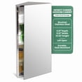 thumbnail image 6 of Infinity Mirror Corner Medicine Cabinet Wall Mount Stainless Steel Bathroom Storage 23.6" x 11.8" Opens to Right Renovators Supply, 6 of 19