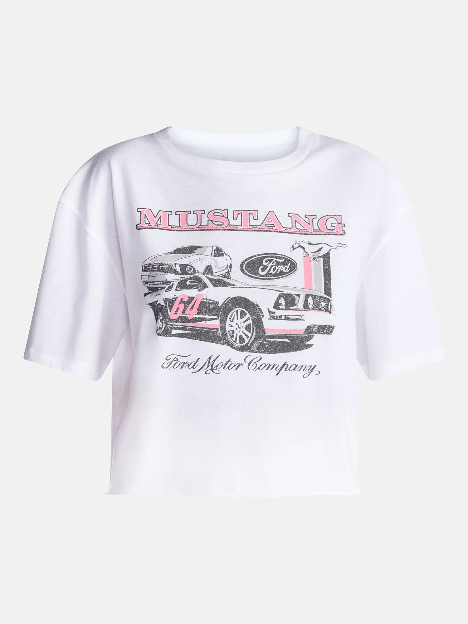 No Boundaries Ford Mustang Graphic Boyfriend Tee, Women's XXS-XXL