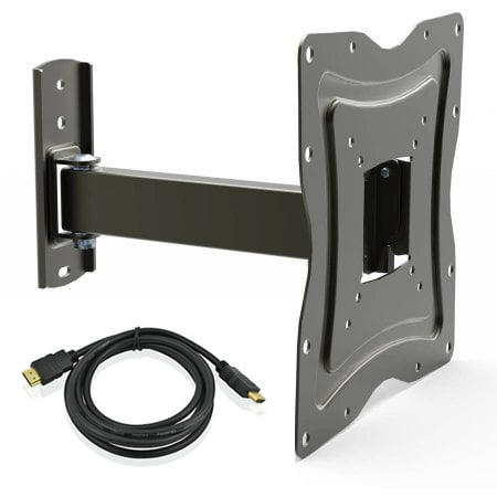 Ematic 10 49 Full Motion Articulating Tv Wall Mount With Hdmi Cable Com - Articulating Tv Wall Mount With Cable Box Holder