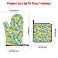 thumbnail image 2 of Cauagu Lemon (3) Print Oven Mitts and Pot Holders 4 pcs Set,Extra Thicken Long Kitchen Oven Glove Potholders BBQ Gloves-Oven Mitts and Pot Holders(11 Inch), 2 of 6