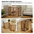 thumbnail image 5 of Smart FENDEE Bamboo Dog Gate Freestanding 4 Panel Pet Gate with 2 Support feet, 33" Tall, Walnut, 5 of 8