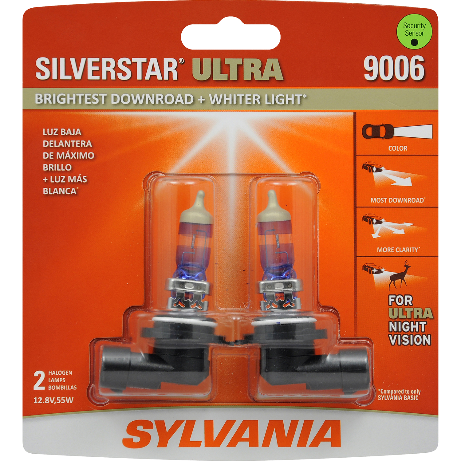 Sylvania 9006银星超高性能卤素前照灯灯泡