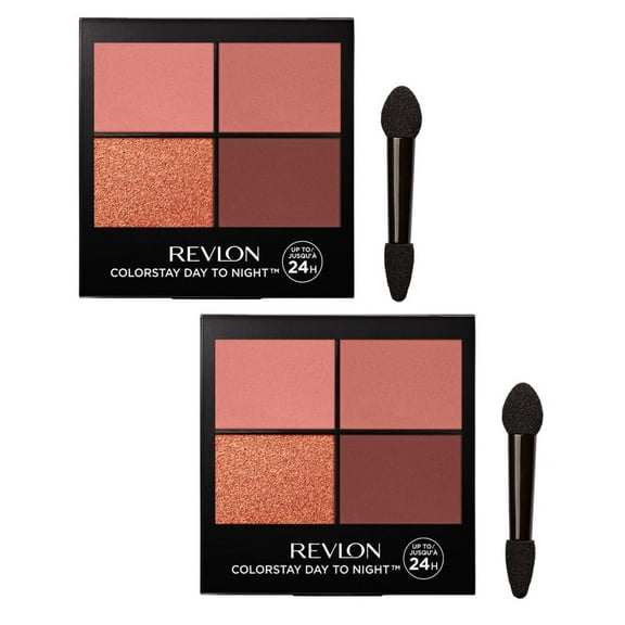 Revlon Pack of 2 Colorstay Day to Night Eyeshadow Quad, Stylish 560 kk7