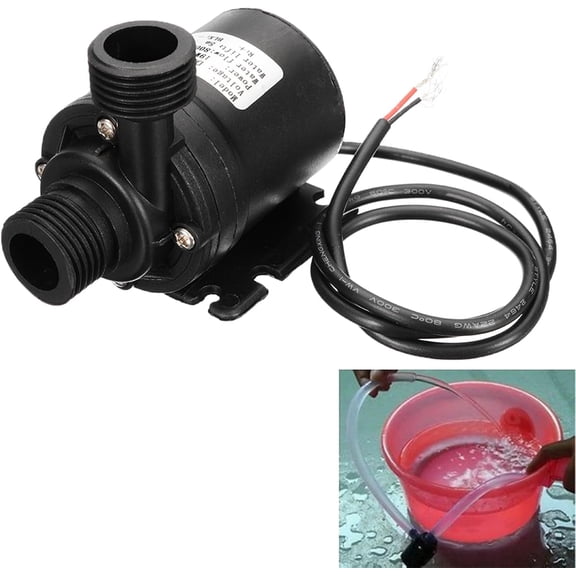 LEAQU 12V Solar Submersible Water Pump - High Efficiency Fountain Pump for Garden, Aquarium, Hydroponic System, & Circulation