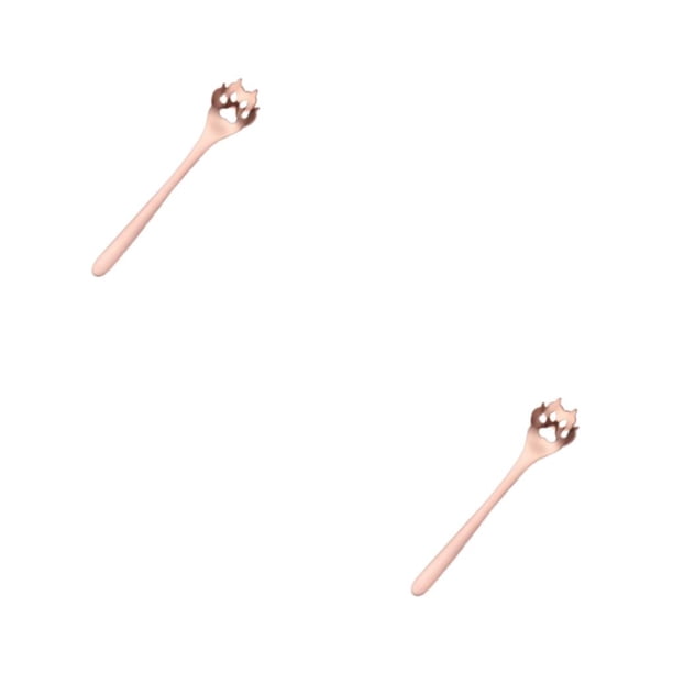 Cateissary Exquisita cuchara mezcladora de acero inoxidable para té esencial para los amantes del té esencial para beber té cuchara de acero Type2 NO2