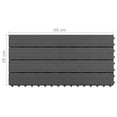 thumbnail image 4 of vidaXL Decking Tiles Patio Floor Tile Yard Outdoor Flooring Tile 6 pcs WPC, 4 of 20