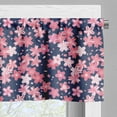 thumbnail image 3 of Ambesonne Navy and Blush Window Valance, Japanese Spring, 54" X 12", Dark Blue Coral Pink, 3 of 5