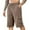 Brown, variant on ZQUUVOU Men's Cargo Shorts Summer Comfortable Button Pocket Elastic Waist Shorts Beige