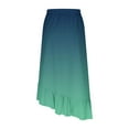 thumbnail image 4 of Aofany Women's Boho Floral Print Skirts High Waist Midi Skirt Summer Ruffle Beach A Line Swing Long Skirts for Women, 4 of 5