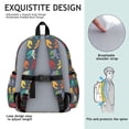 thumbnail image 5 of Colorful Bigfoot Pattern Backpack for School,Schoolbag with Adjustable Shoulder Straps & Padded Back,13.4"x11"x4.7", 5 of 6