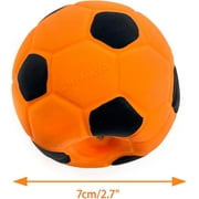 Chiwava Squeaky Latex Rubber Dog Toy Balls for Small Medium Dogs Interactive Chew Sound Fetch Play 2.7 Football 3 Pack