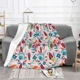thumbnail image 2 of XMXT Flannel Throw Blanket for Couch, Boho Botanical Floral Bed Sofa Decor Blankets for Home Bedroom, 50 x 40 inches, 2 of 9