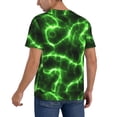 thumbnail image 2 of KLL Green Lightning for Men's Baseball Shirts,Short Sleeve Casual Shirts Button Down Shirt for Men Beach Summer Wedding Shirt-XX-Large, 2 of 7