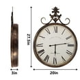 thumbnail image 2 of Vintage Wall Clock Antique Gold Ornate Baroque  Metal Clock Retro Round Clock Decor for Home Living Room, 2 of 7