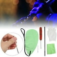 thumbnail image 3 of Flute Cleaning Kit, Cotton Swabs Flute Maintenance Tool Dust Removing Screwdriver Rod Safe Gloves  For Musical Instrument, 3 of 8